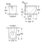 Grohe 3933900H Euro Ceramic Floor standing back to wall WC with HyperClean