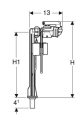 Geberit Type 380AG Fill Valve 350mm 281.222.00.1