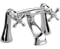 Bristan Colonial Traditional Chrome Bridge Bath Filler Tap - Crosshead Handles - Deck Mounted