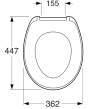 Gustavsberg Toilet Seat Nordic3 Short Hinge SC/QR 8780S801