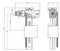 Flomasta Side inlet valve Brass & plastic Side entry Float Fill valve 25mm