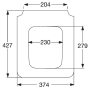 Porcelanosa LOUNGE Soft-close seat and cover 100093866 N379000006 / 100121998 LOUNGE WILL ONLY FIT POST 2014 MODELS