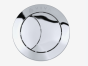 The Viva Sanitary Chrome UNI-BUTTON is a universal replacement dual-flush button designed to operate seamlessly with the Skylo range of flush and drop valves. It acts as a mechanical link that activates the partial or full flush cycles when pressed.