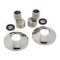SHOWER BAR MIXER VALVE EASY WALL FIXING KIT CHROME EXPOSED ROUND FITTING