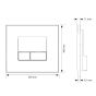 Siamp Smarty  10003407 Matte Black Flush Plate, MEASUREMENTS