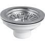 Wirquin.Stainless.steel.basket.strainer.waste.without.overflow.suitable.for.90mm