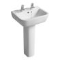 Ideal Standard  Tempo 55cm pedestal basin - two tapholes   T058701