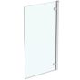 Ideal Standard  IS i.life 815 Hinged Angle Bathscreen Right Hand with Idealclean clear glass - bright silver finish  T4884EO