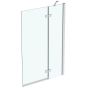 Ideal Standard  IS i.life 1000 2 Panel Bathscreen 400 + 600 Right Hand with Idealclean clear glass - bright silver finish  T4886EO