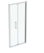 Ideal Standard  IS i.life 1000 Infold Door  with Idealclean clear glass - bright silver finish  T4929EO