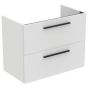 Ideal Standard  Ideal Standard i.life A 80cm wall hung vanity unit with 2 drawers (separate handles required), carbon grey matt  T5256NV