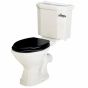 Twyford  Clarice Toilet Seat Bottom fix stainless steel hinge Black ash finish MH7811BA