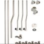 Twyford  silver-coloured  silver-coloured metallised Flushpipe  & Spreader Exposed (Univ) SS6053SS