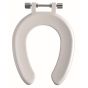Twyford Avalon/Sola Open front seat ring with top fix stainless steel hinged White SA1304WH