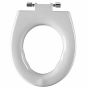 Twyford seat ring With stainless steel top fix hinges and stability buffers Grey AV7861GY