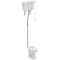 Ideal Standard Waverley High level cistern pack including chrome flushpipe and ornate brackets U470701
