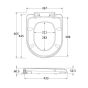 Universal D Shape toilet seat and Cover Standard Close 124471