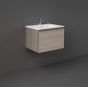 RAK Joy Uno Wh 1 Drawer Vanity 60Cm In Grey Elm UNOWH060EGY Bathroomsuites