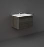 RAK Joy Uno Wh 1 Drawer Vanity 60Cm In Moka Walnut UNOWH060MOK Bathroomsuites