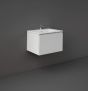 RAK Joy Uno Wh 1 Drawer Vanity 60Cm In Gloss White UNOWH060PWH Bathroomsuites