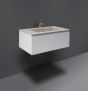 RAK Joy Uno Wh 1 Drawer Vanity 80Cm In Gloss White UNOWH080PWH Bathroomsuites