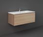 RAK Joy Uno Wh 1 Drawer Vanity 100Cm UNOWH100SOK Bathroomsuites