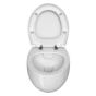 Vitra Memoria WC Toilet Seat and Cover Slow Closing Seat Duroplast, Top Fixation 106-003R009 Soft Close, Quick-Release, with Metal Hinge, White