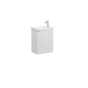 Vitra Root Groove Compact Covered Sink Cabinet  45 cm  Matte Light Gray (Round Sink Included-Right) 69199