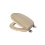 Croydex WL602376H Rutland Solid Wood Toilet Seat