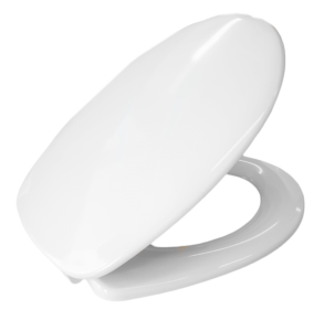 Celmac Rondo Standard Close Toilet Seat & Cover With Stainless Steel Hinge Bottom Fix White SRD18WH