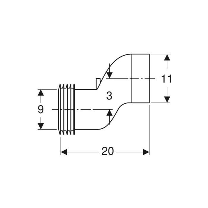Geberit 131.085.11.1 Monolith Step Out Pipe Geberit 131085111