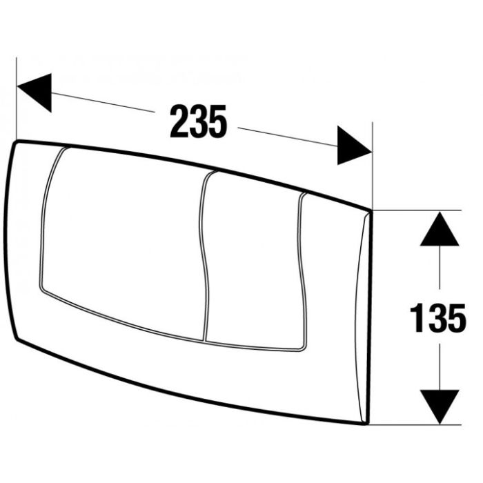 Schwab Onda 227747 Dual Flush plate Chrome