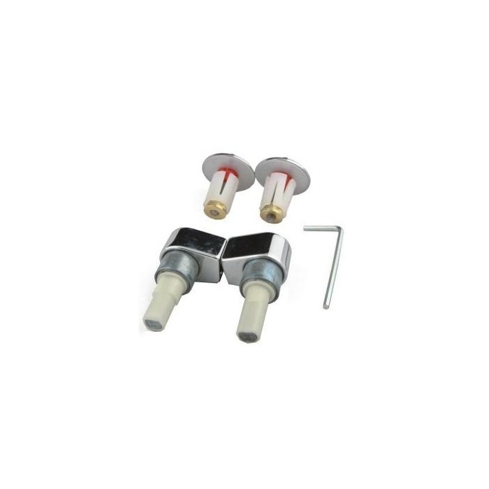Sphinx 330-355-390 S8H70607A20 set of 2 chrome hinges Soft Close Toilet seat 