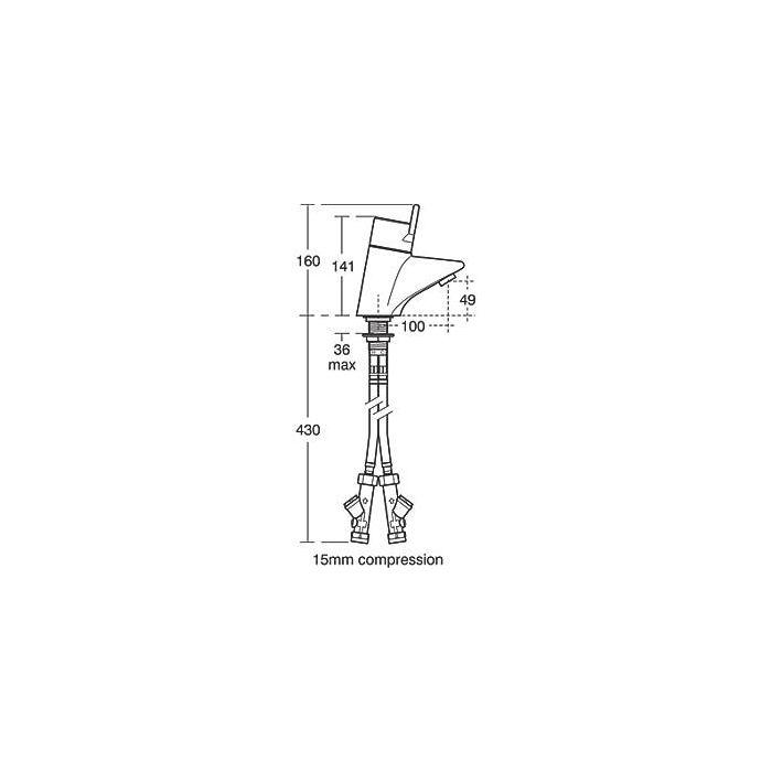Armitage Contour 21 Seq Thermostatic Basin Mixer Tap CP A4169AA