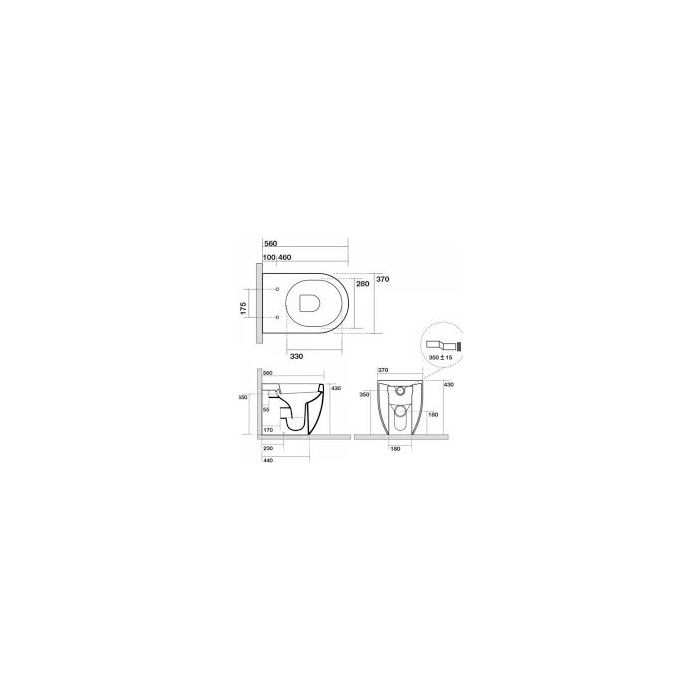 Axa Glomp slim line soft close Toilet seat and cover 319101