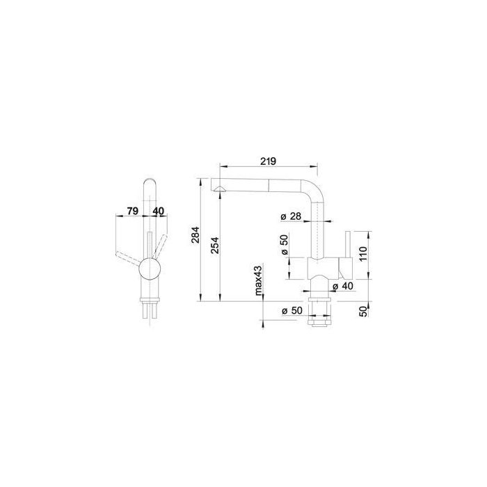 Blanco Linus-S-F single lever mixer chrome 514023