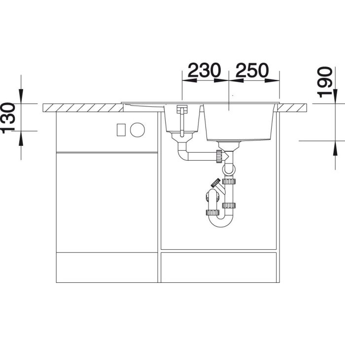 Blanco Metra 6 S sink bowl SILGRANIT®PuraDur® II anthracite 513053