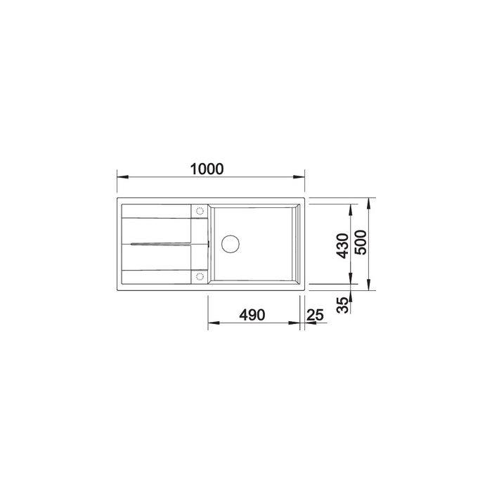 Blanco Metra XL 6 S sink bowl SILGRANIT®PuraDur® II anthracite 515286