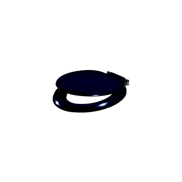 Celmac Sonata toilet seat with cover and hinges Black/Stainless Steel 