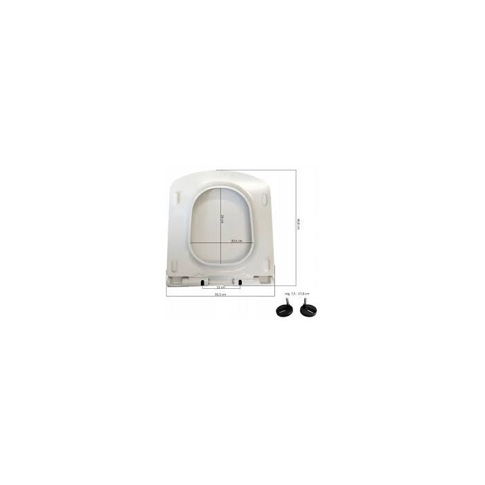 Cersanit Pure toilet seat and cover soft-close with Fixings  duroplast K98-0102 / K98-0083-White