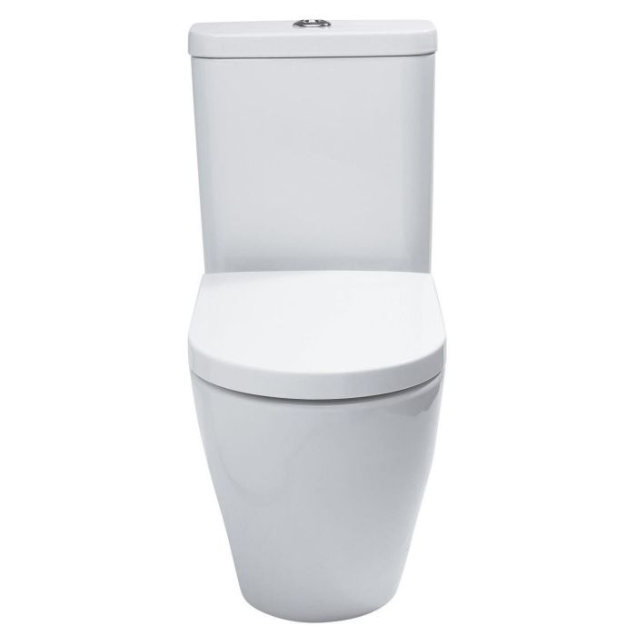 Cook & Lewis Alexas Contemporary Back-To-Wall Close-Coupled Toilet Seat with Hinges