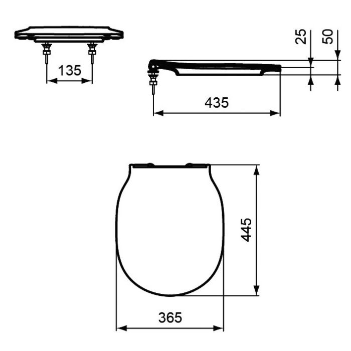 Ideal Standard Concept Air Slim Seat and Cover  Slow Close E081401 Wrap Over E036801
