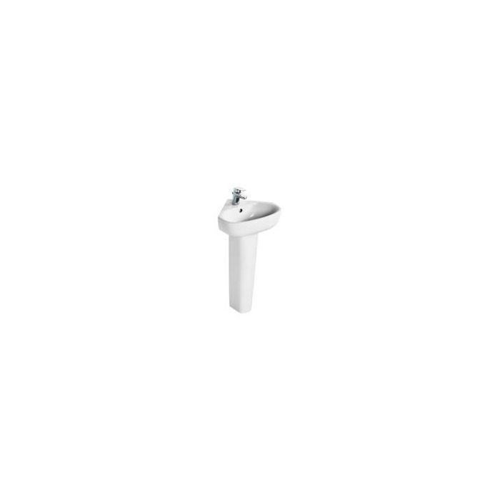 Ideal Standard  Studio Echo handrinse pedestal   E158401, The Ideal Standard Studio Echo Handrinse Pedestal (E158401) is a white, fine fireclay full pedestal designed for small washbasins in contemporary bathrooms. It is part of the Studio Echo range, off
