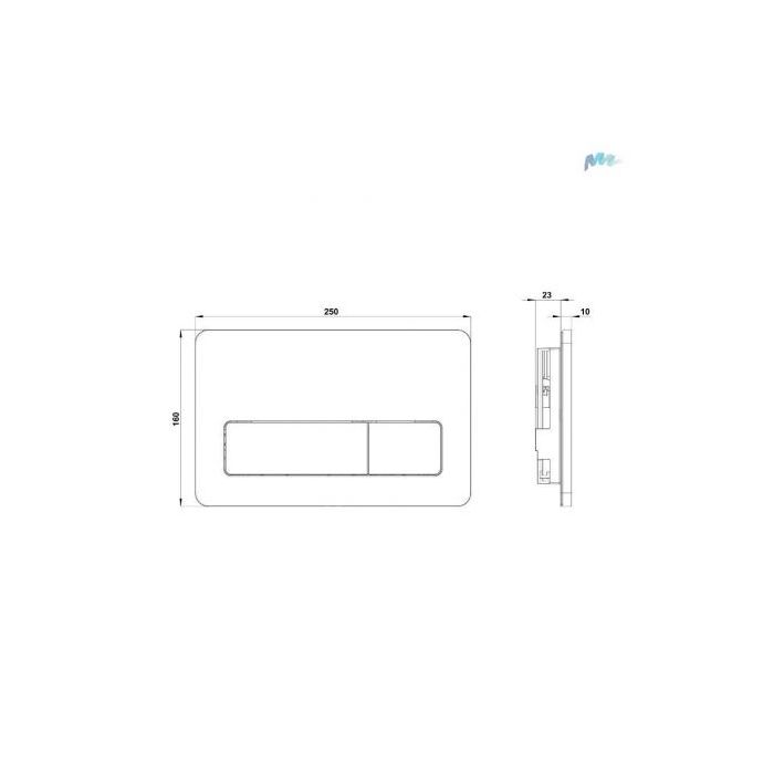 GALA - Flush plate  Gala PL3 white 5536501