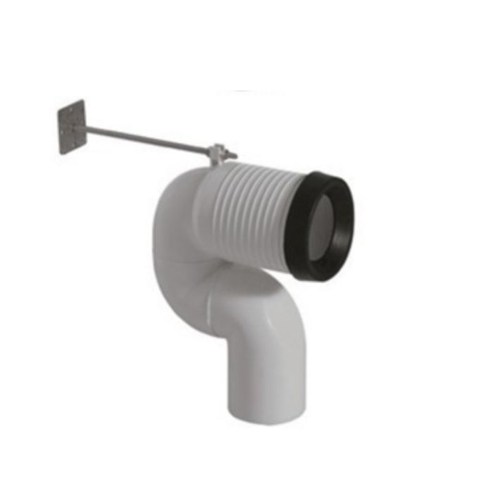 Galassia Elbow pipe for floor drain adjustable from 16 cms to 20 cms 9065