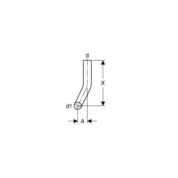 Geberit Flush Pipe Elbow/Flush Bend Ø 50mm Offset (left) 120mm (118125111)90Gr 28x21 cm