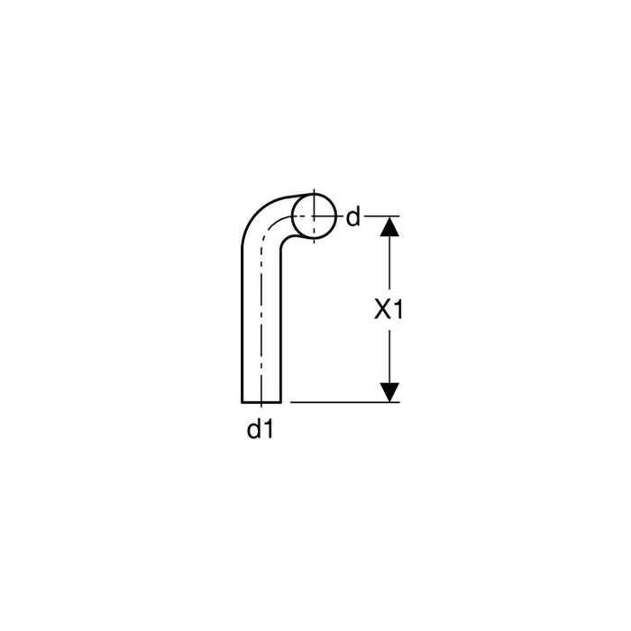 Geberit Flush Pipe Elbow/Flush Bend Ø 50mm Offset (left) 120mm (118125111)90Gr 28x21 cm