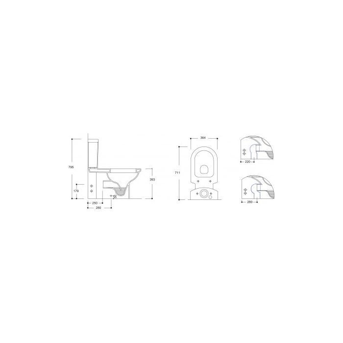  GURAL VITRIFIED LINDA TOILET SEAT AND COVER LI05KRK48