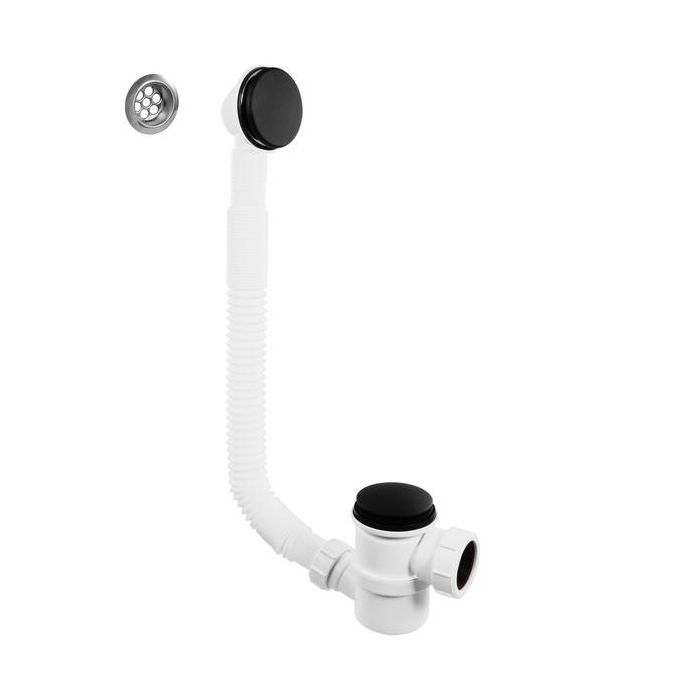 McAlpine 1.50 Top Access Bath Trap+O/F Matt Blk HC2650UK-MB Bathroomsuites