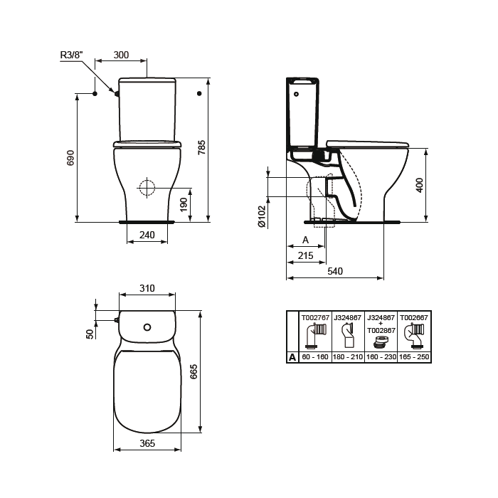 Ideal Standard Tesi Toilet Cistern Lid Only  White -  T356701